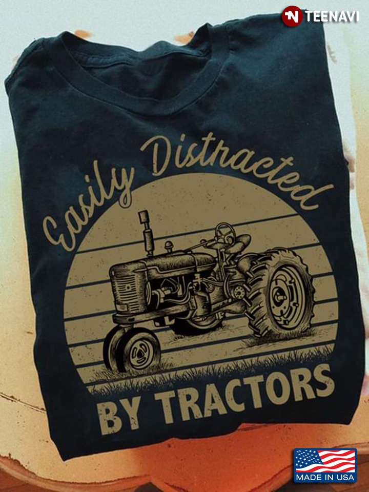 Easily Distracted By Tractors Vintage