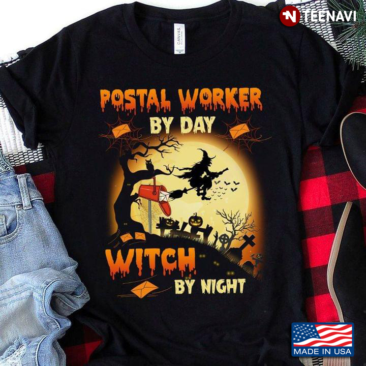 Postal Worker By Day Witch By Night Halloween