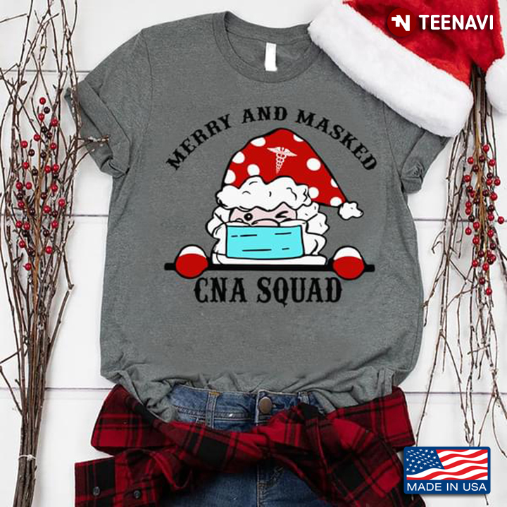 Merry And Masked CNA Squad Santa Claus With Mask Christmas