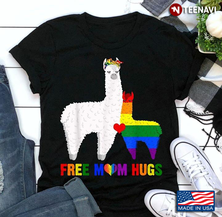 Free Mom Hugs Llamas Lgbt