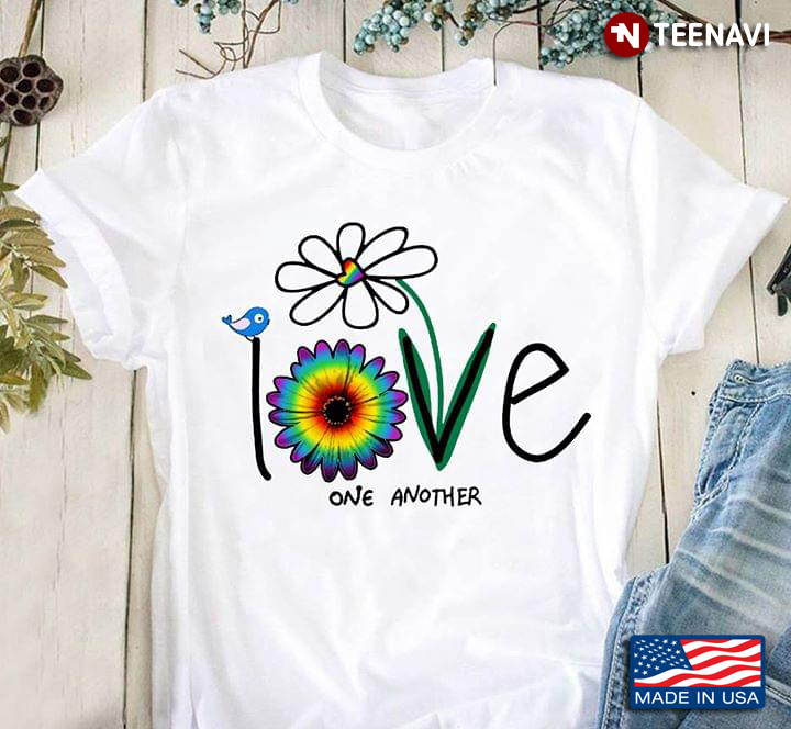 LGBT Love One Another Flower And Bird