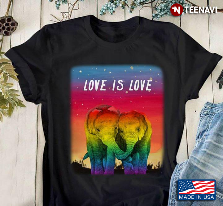 LGBT Love Is Love Elephants