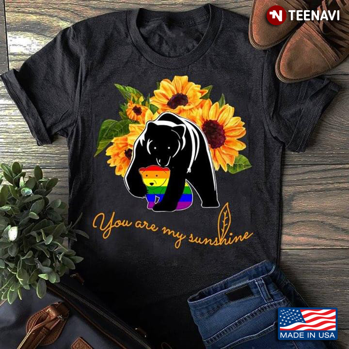 LGBT You Are My Sunshine Bears Sunflowers