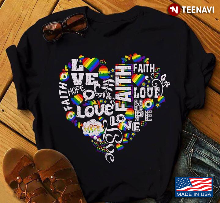 LGBT Heart Love Faith Hope