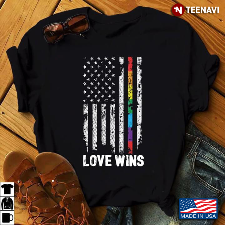 Love Wins LGBT American Flag