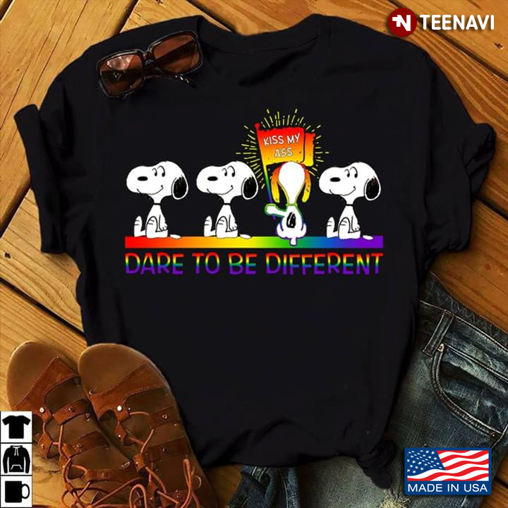 LGBT Snoopy Dare To Be Different Kiss My Ass