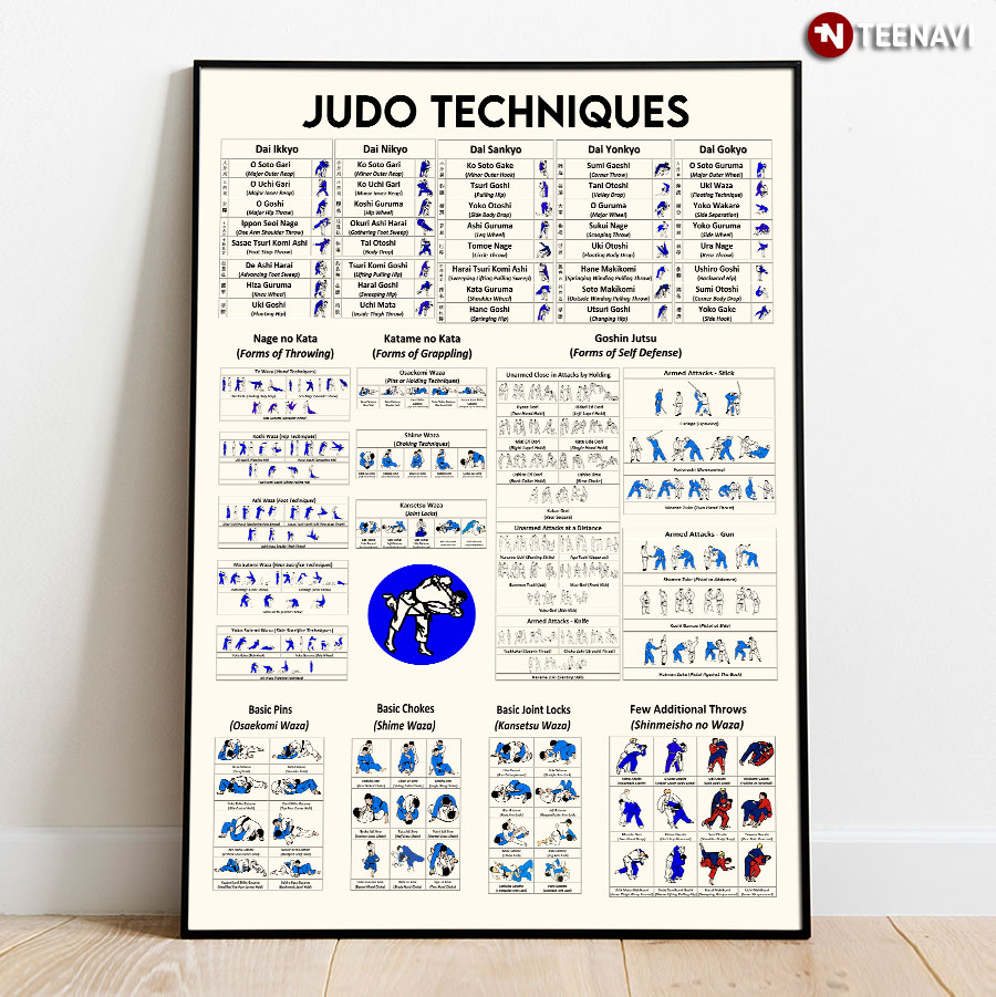 Basic Judo Techniques Poster