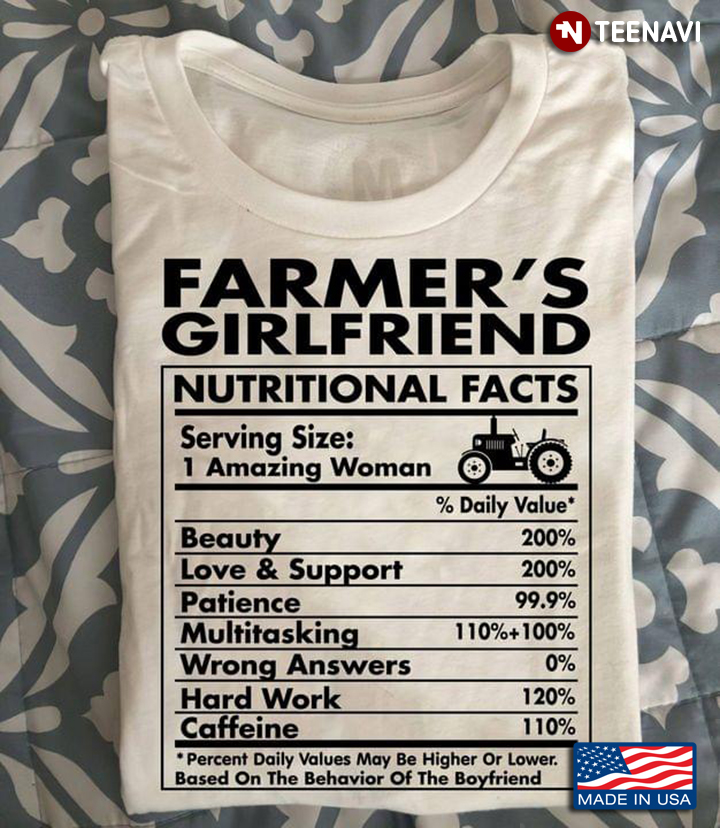 Farmer’s Girlfriend Nutritional Facts Serving Size Amazing Woman Tractor