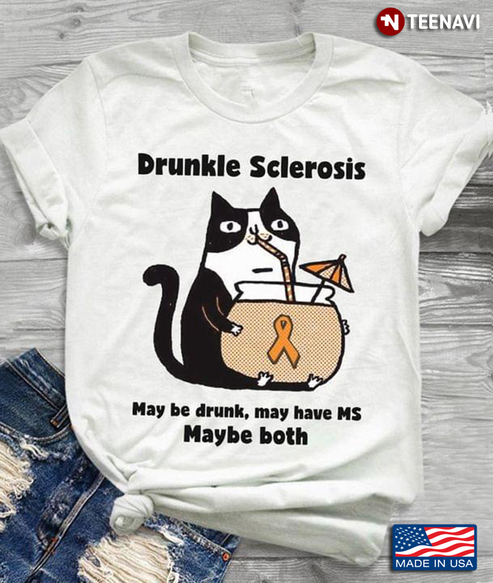 Cat Drinking Drunkle Sclerosis May Be Drunk May Have MS Maybe Both