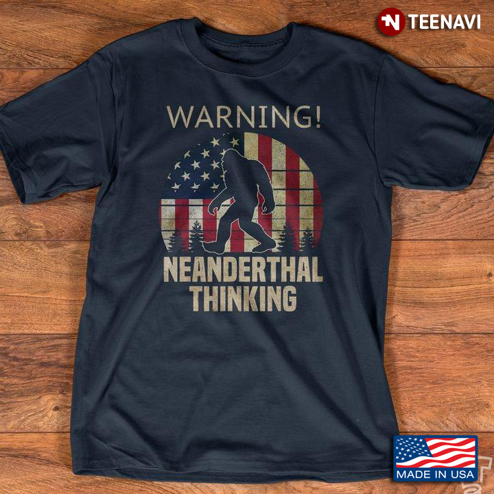 Gibbon Warning Neanderthal Thinking American Flag