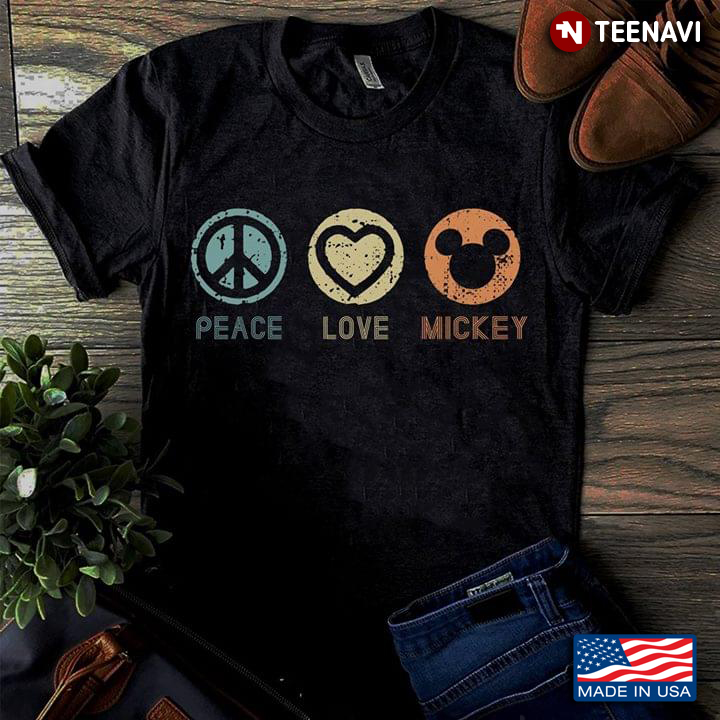 Peace Love Mickey Hippie