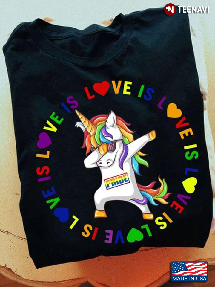 Love Is Love Unicorn LGBT