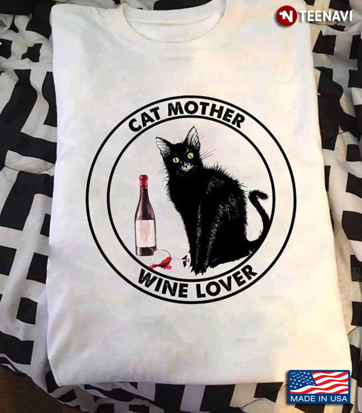 Cat Mother Wine Lover Vintage