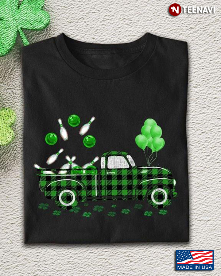 Vintage Truck Four Leaf Clover Heart Bowling St. Patrick's Day