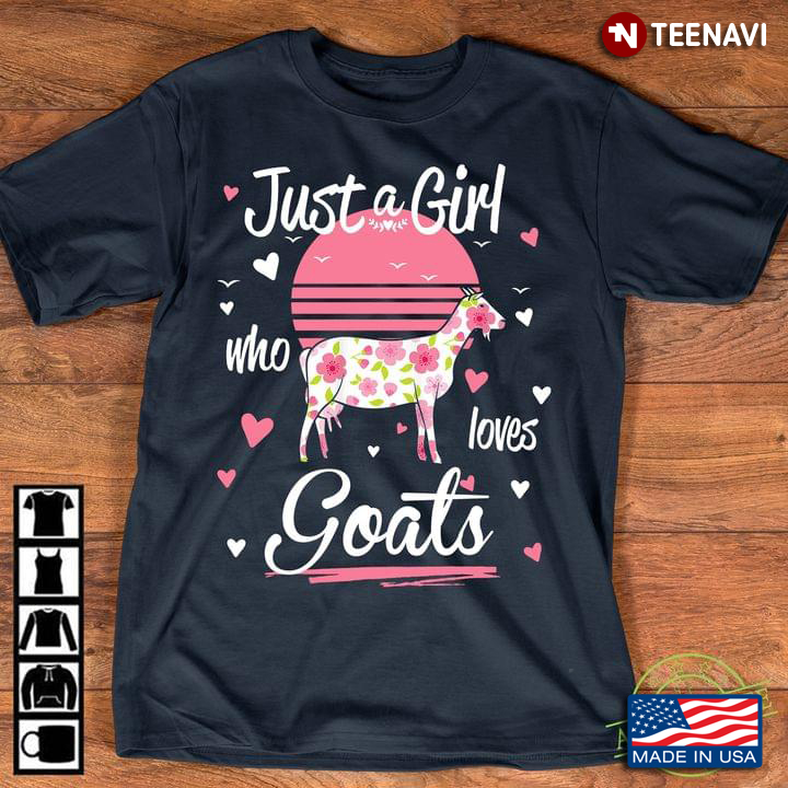 Just A Girl Who Loves Goats Black Version