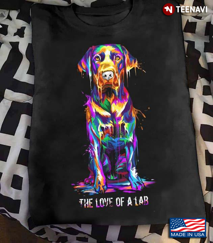 The Love Of A Lab Colorful Golden Retriever