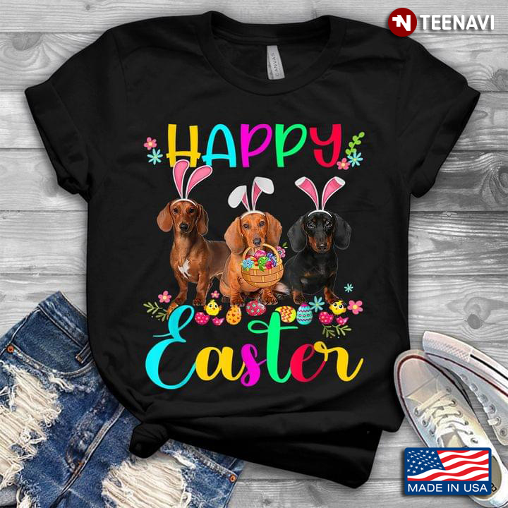 Dachshund Dogs Happy Easter