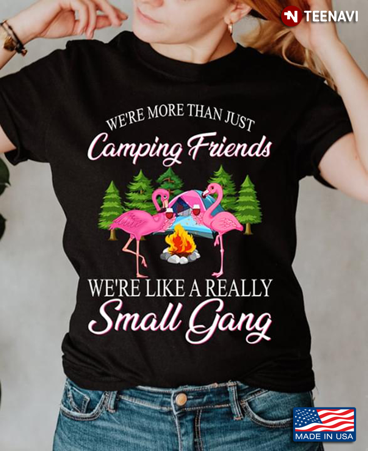 We're More Than Just Camping Friends We're Like A Really Small Gang Flamingos