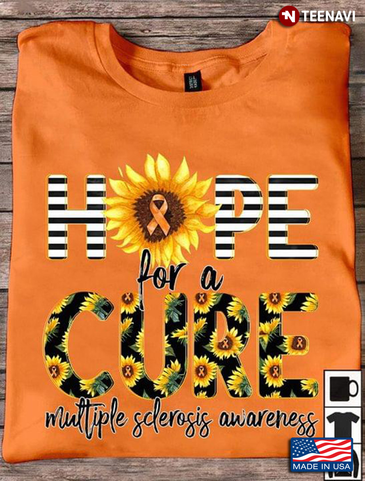 Hope For A Cure Multiple Sclerosis Awareness Sunflower