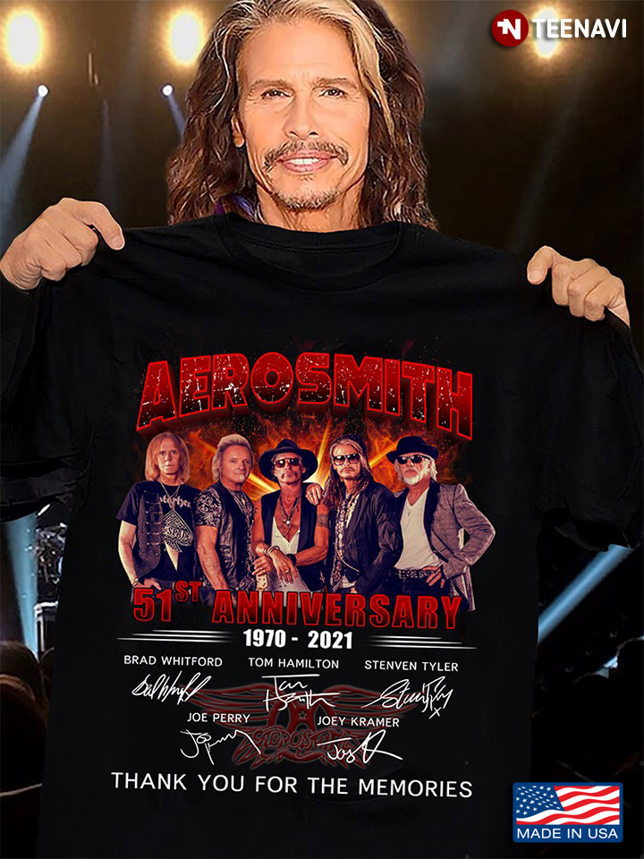 Aerosmith 51st Anniversary 1970 - 2021 Thank You For The Memories
