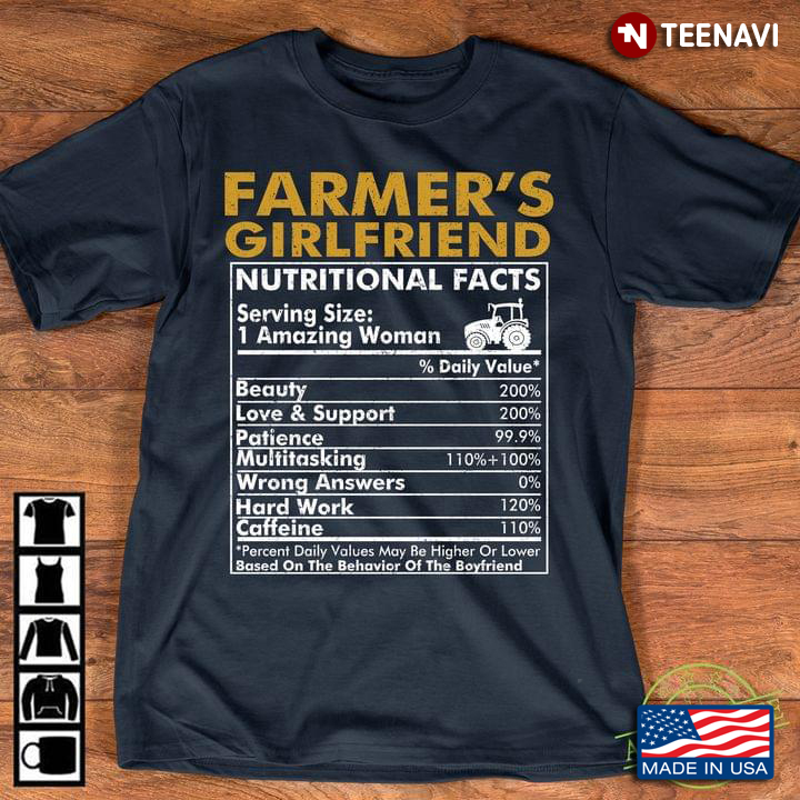 Farmer's Girlfriend Nutritional Facts Serving Size Amazing Woman Tractor