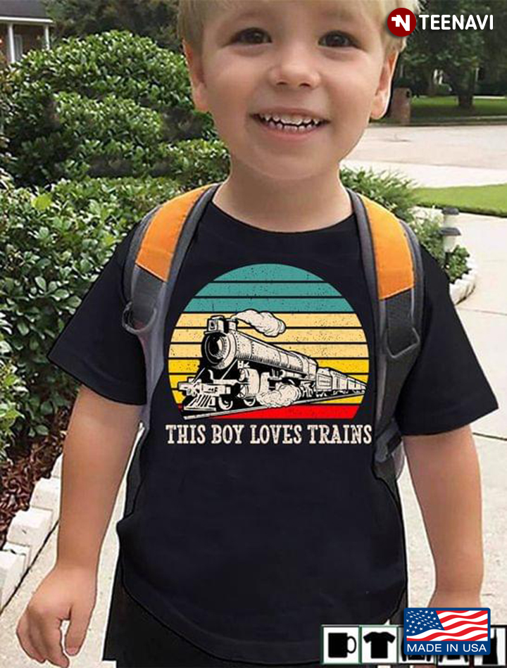 This Boy Loves Train Vintage