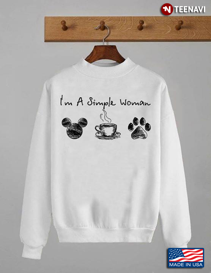 I'm A Simple Woman Mickey Mouse Coffee Paw