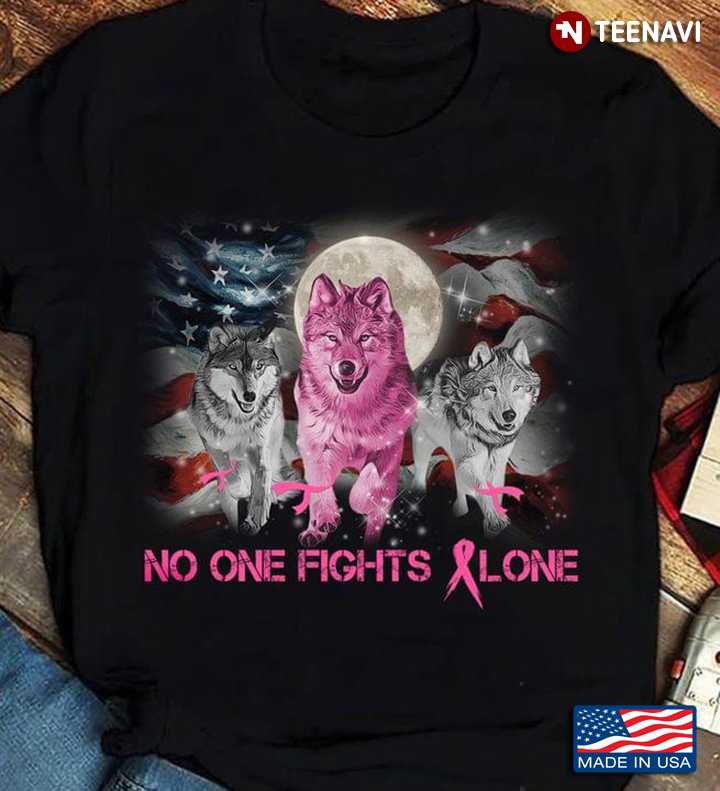 No One Fights Alone Wolves Breast Cancer Awareness