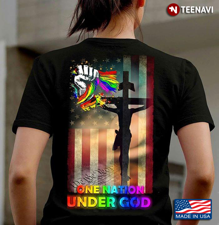 LGBT One Nation Under God American Flag