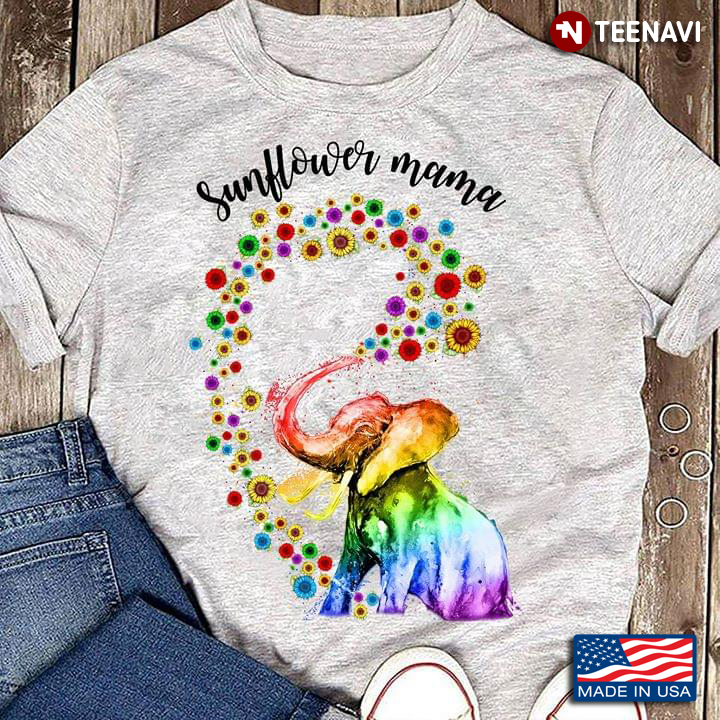 LGBT Elephant Sunflower Mama