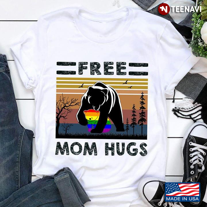 LGBT Free Mom Hugs Bears Vintage