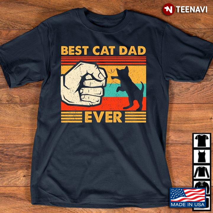 Best Cat Dad Ever Cat Lovers Vintage