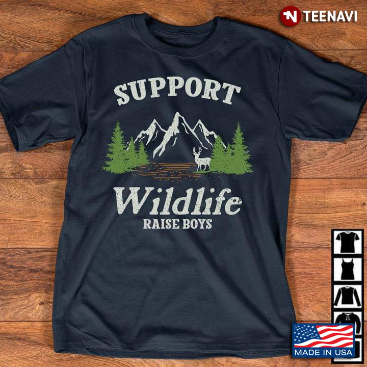 Support Wildlife Raise Boys Deer In The Forest