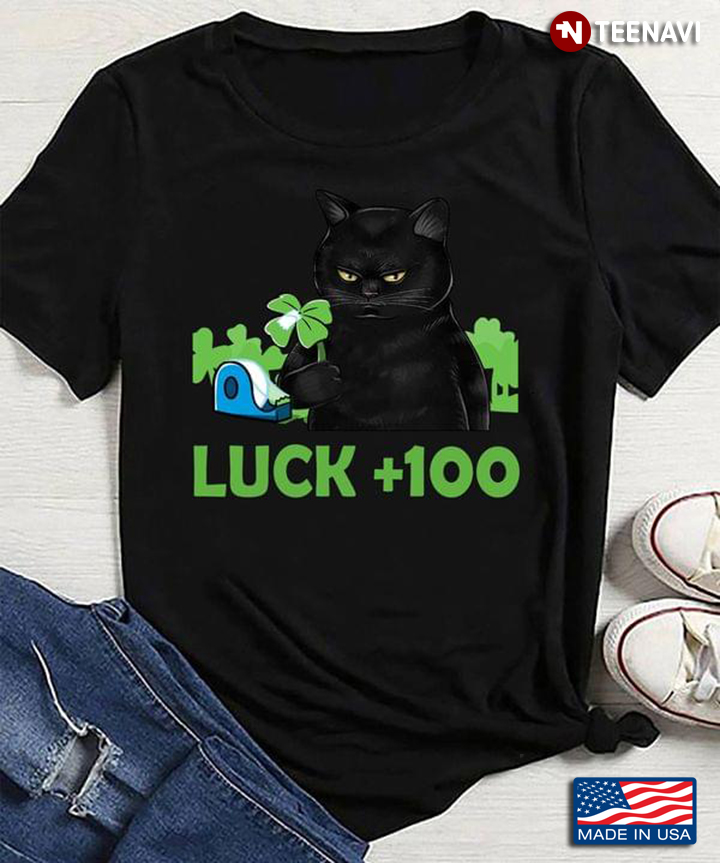 Luck 100 Black Cat St Patricks Day