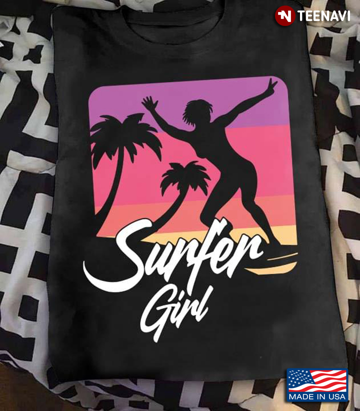 Surfer Girl Surfing Lovers