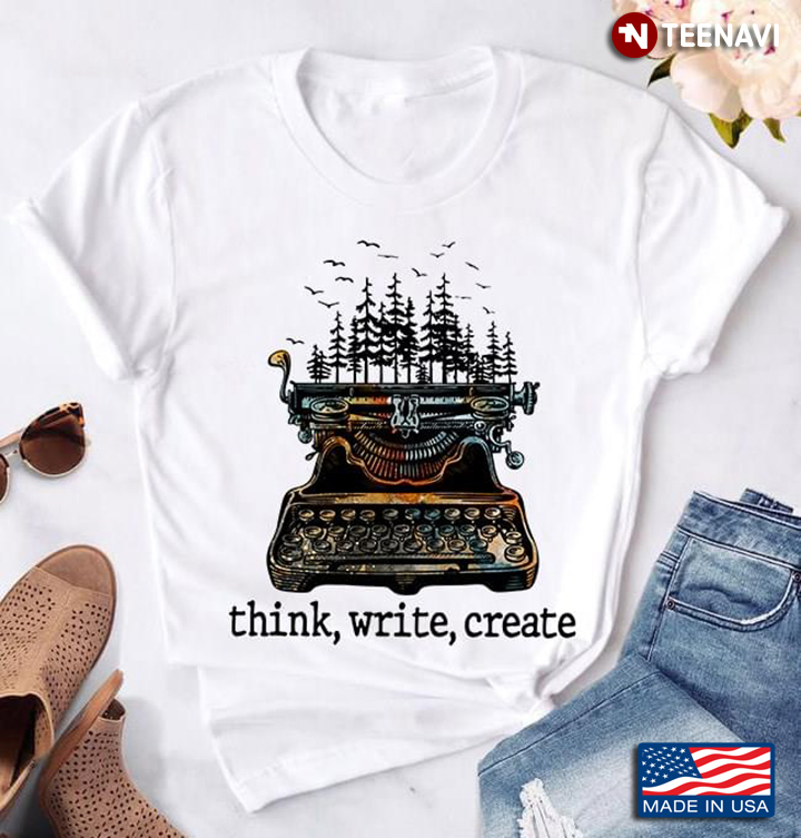 Think Write Create Typewriter Journalist