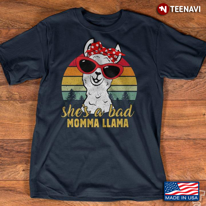 She's A Bad Momma Llama Llama With Glasses And Bandana Vintage