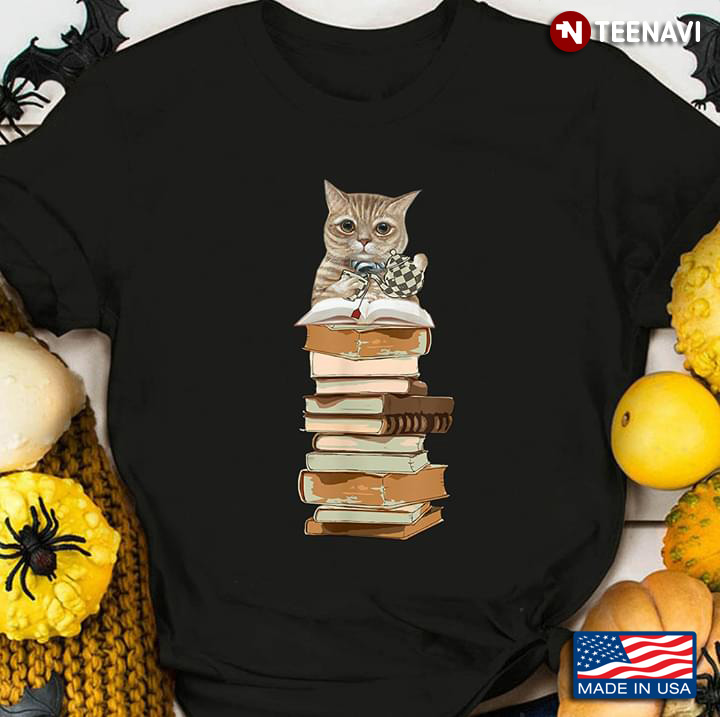 Cat With Books