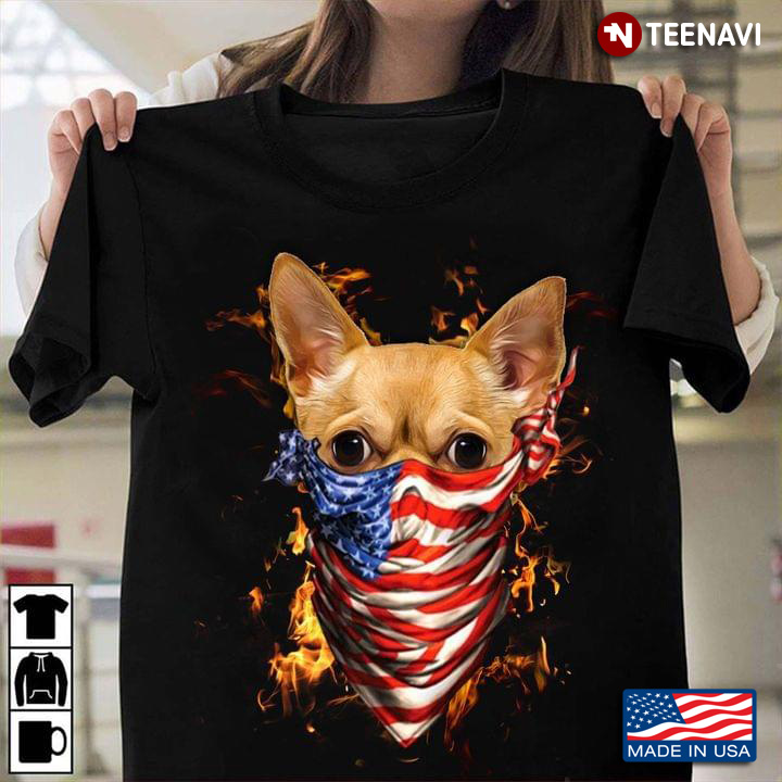 Chihuahua With American Flag