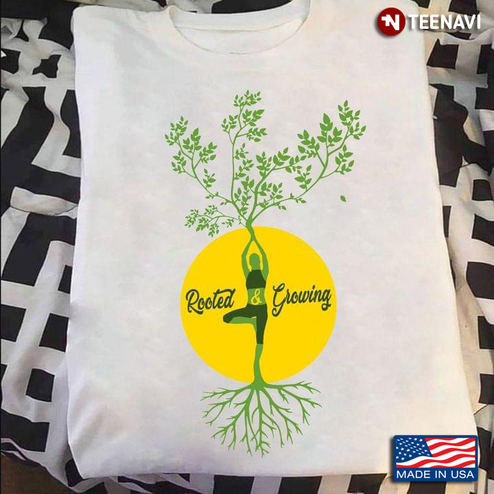 Rooted And Growing Woman Yoga Tree