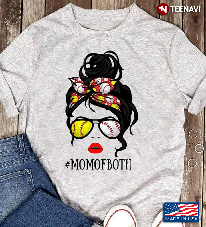 Momofboth Baseball And Softball Girl With Glasses And Headband