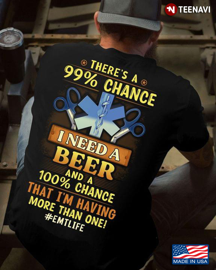 There's A 99% Chance I Need A Beer And A 100% Chance That I'm Having More Than One EMTlife