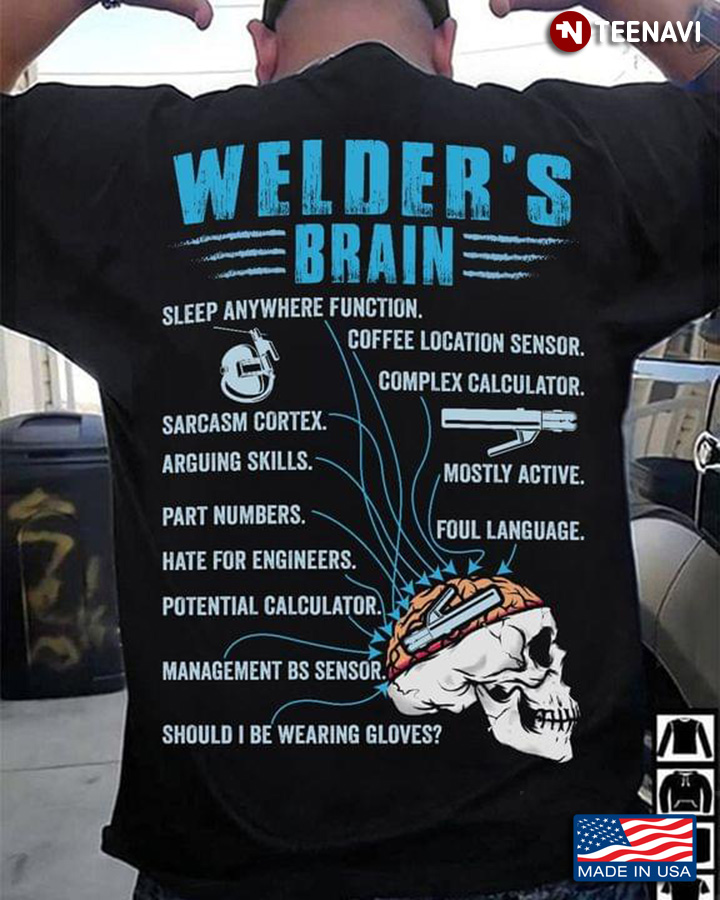 Welder's Brain Sleep Anywhere Function Coffee Location Sensor Complex Calculator Sarcasm Cortex