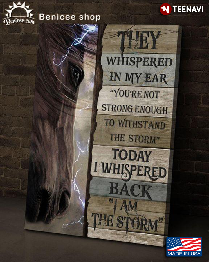 Vintage Horse & Lightning They Whispered In My Ear "You’re Not Strong Enough To Withstand The Storm"