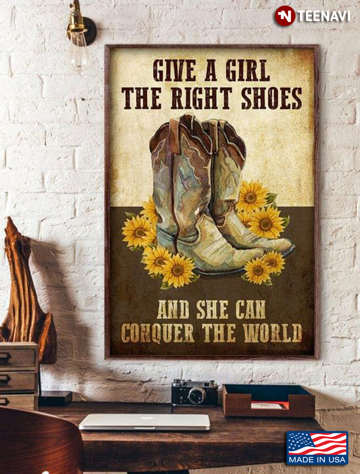 Vintage Cowgirl Boots & Sunflowers Give A Girl The Right Shoes And She Can Conquer The World