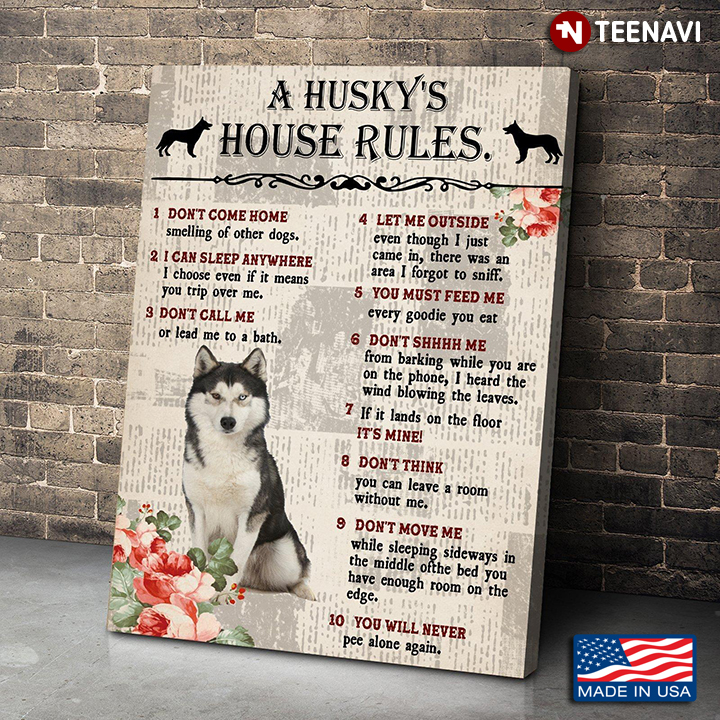 Vintage Floral Book Page Theme A Husky’s House Rules
