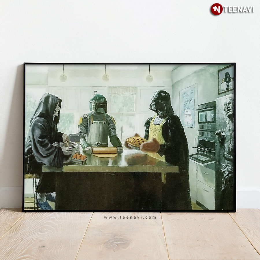 Vintage Bucket Imperial Baking Party Star Wars With Darth Vader Boba Fett And Darth Sidious Poster