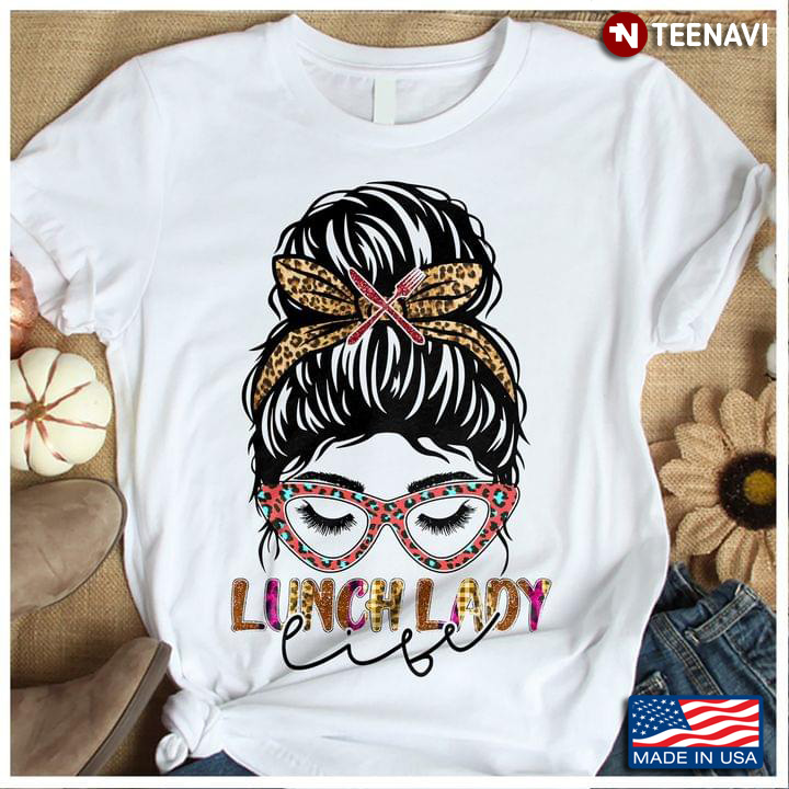 Woman Wearing Glasses Lunch Lady
