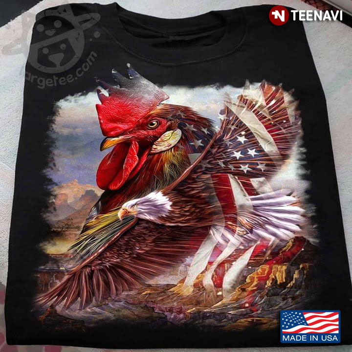 Rooster American Flag Eagle
