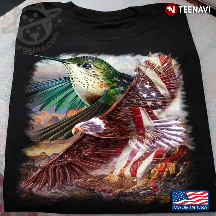 Hummingbird American Flag Eagle